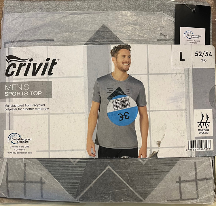 تیشرت ورزشی مردانه کرویت Crivit تنفس پذیر کد 501
