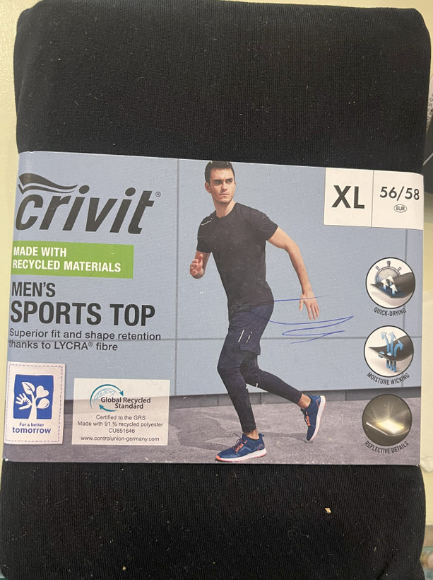 تیشرت ورزشی مردانه کرویت CRIVIT تنفس پذیر کد 505
