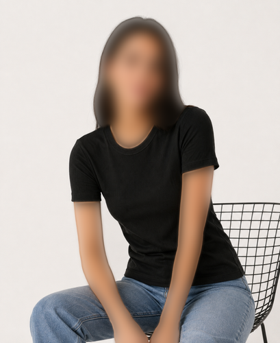 تیشرت زنانه آستین کوتاه اسمارا esmara رنگ مشکی ساده