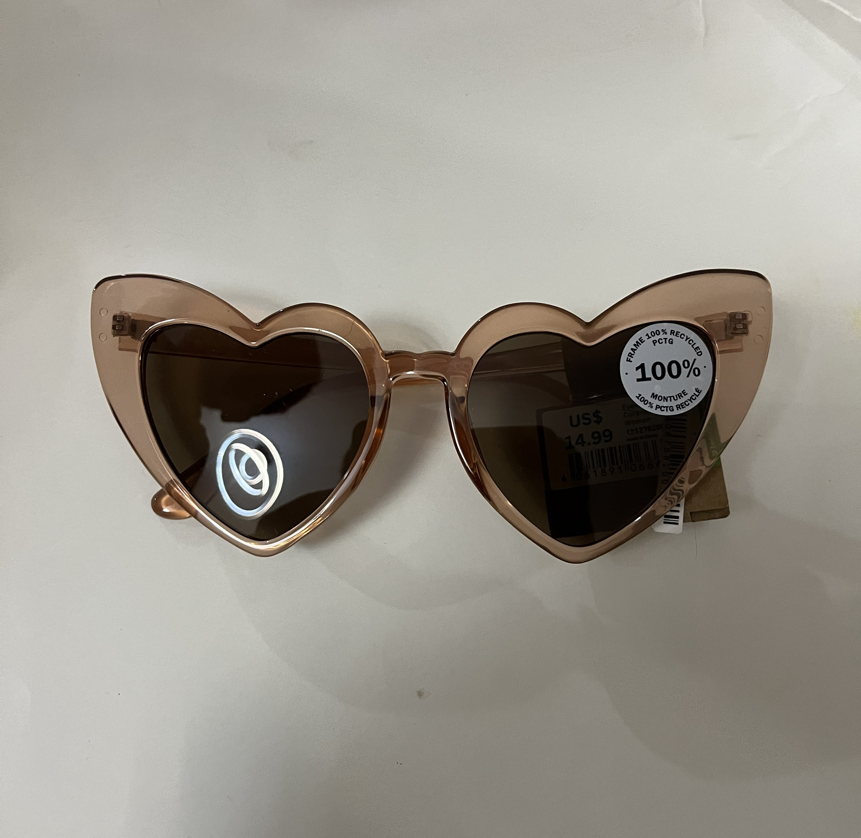 عینک آفتابی زنانه uv400  طرح قلب کد 412